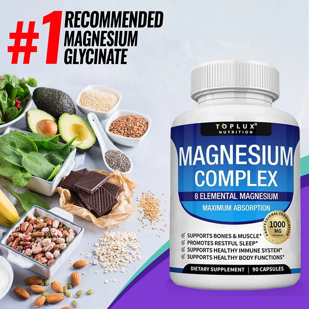 Magnesium Complex Supplement 1000 mg – Bone & Muscle Support