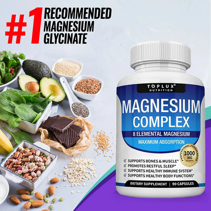 Magnesium Complex Supplement 1000 mg – Bone & Muscle Support