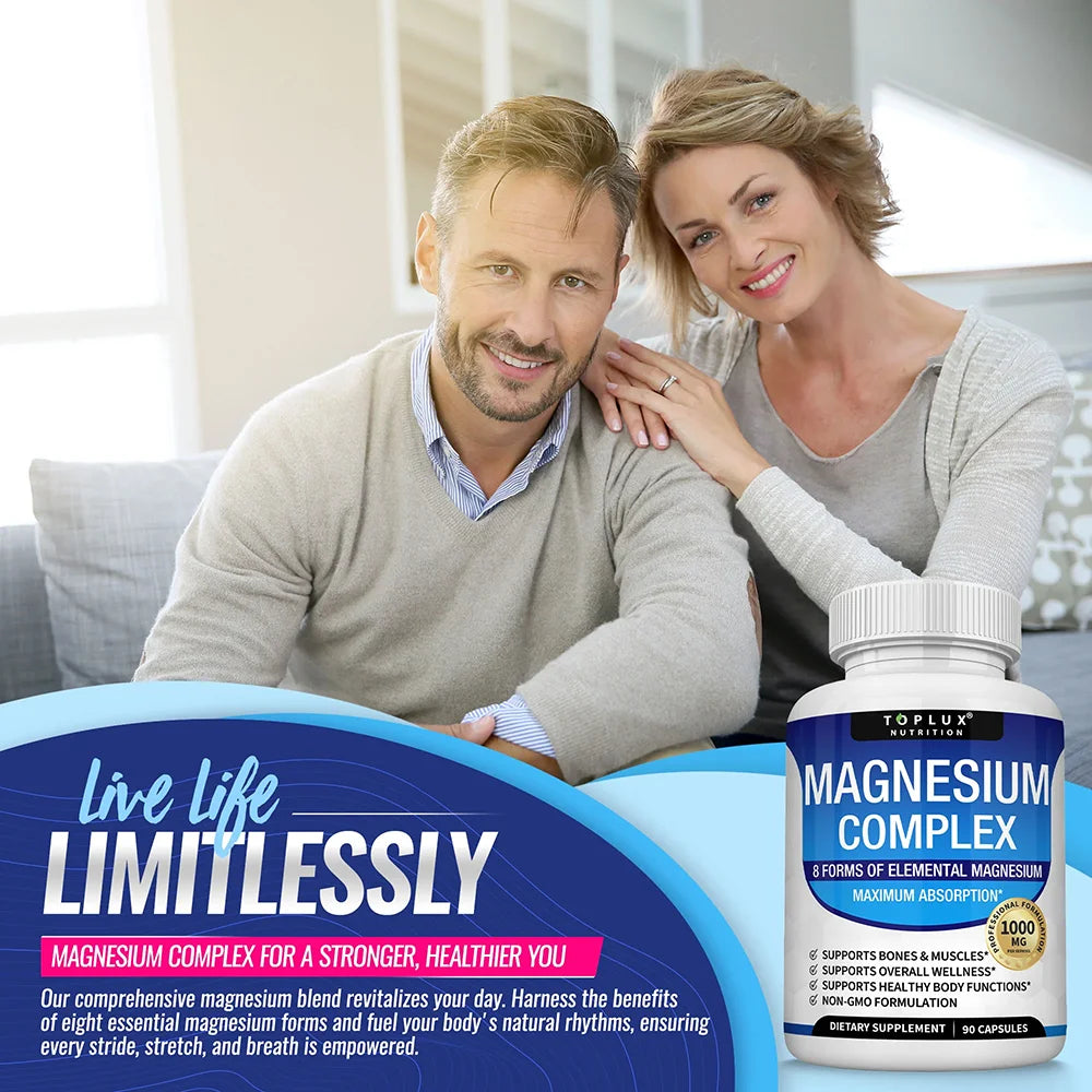 Magnesium Complex Supplement 1000 mg – Bone & Muscle Support