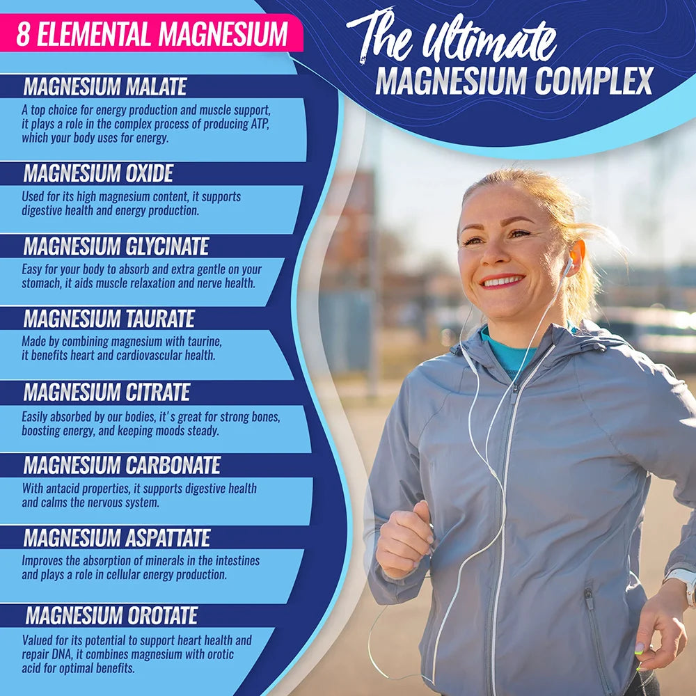 Magnesium Complex Supplement 1000 mg – Bone & Muscle Support